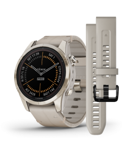 Garmin fēnix&reg; 7S Pro 42 mm &ndash; Sapphire Solar Edition - 010-02776-30 - Urmakerlarsen.no