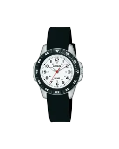 Sort barneklokke med hvit skive