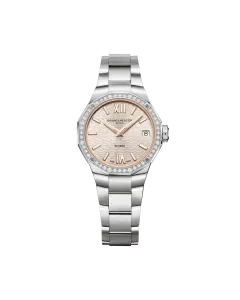 Baume & Mercier Riviera til dame med quartzverk, 44 diamanter, kasse og lenke i st&aring;l. 50 meter vanntett.