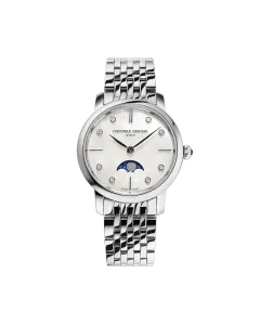 Frederique Constant Slimline Ladies Moonphase 30 mm - FC-206MPWD1S6B - Urmakerlarsen.no