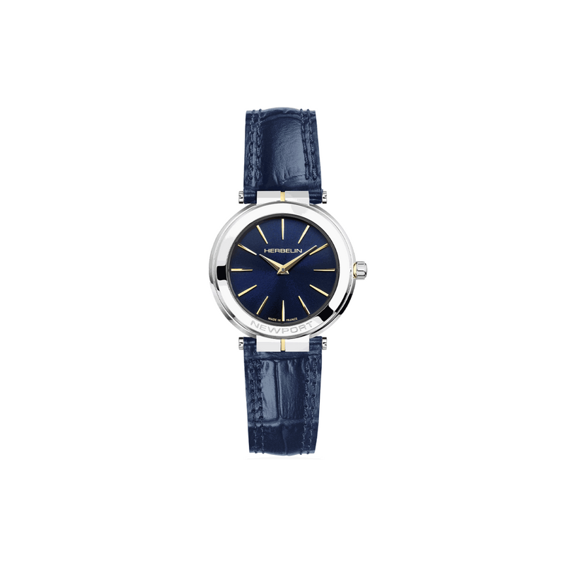 Herbelin Newport Slim Quartz 32 mm - 16922/T15BL - Urmakerlarsen.no