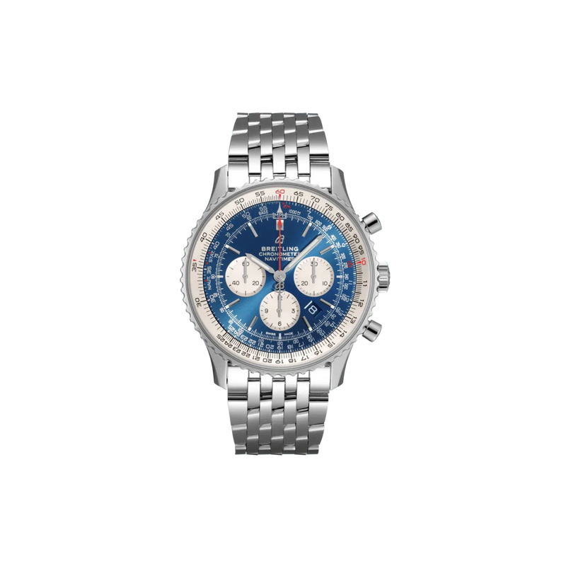 Breitling Navitimer 01 46 mm Blå/Stål - AB0127211C1A1 - Urmakerlarsen.no
