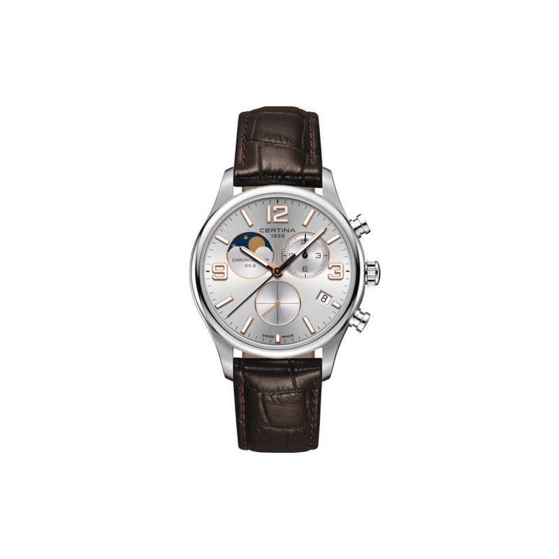 Certina DS-8 Moon Phase Quartz 42 mm - C0334601603700 - Urmakerlarsen.no