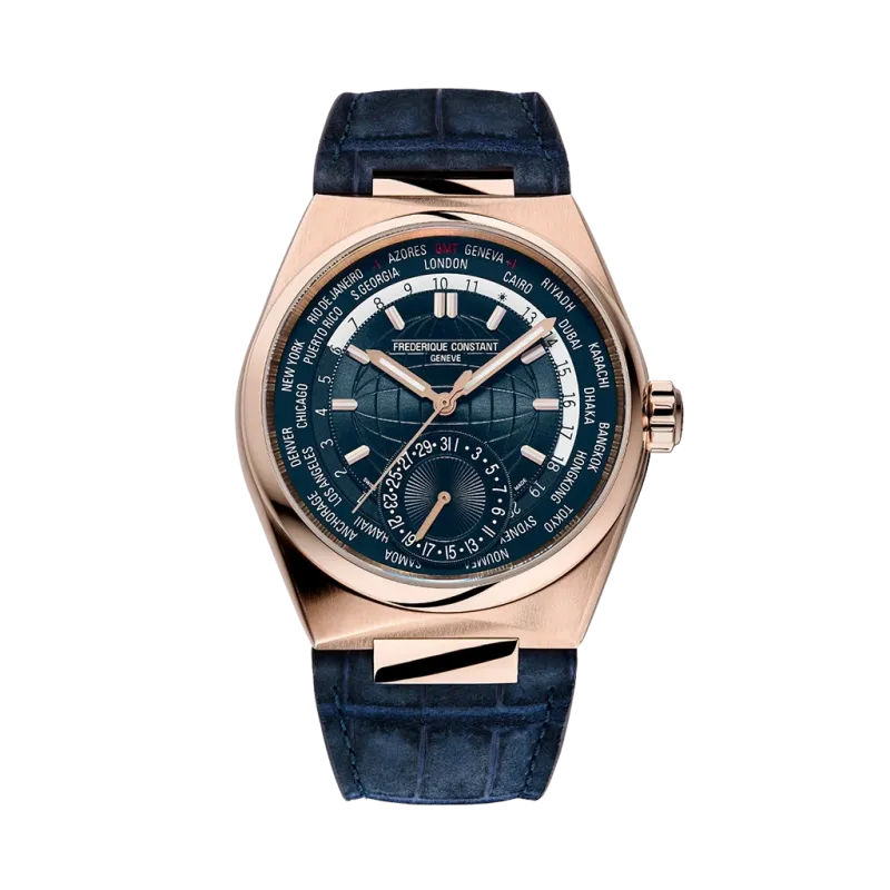 Frederique Constant Highlife Worldtimer Manufacture - FC-718BL4NH9 - urmakerlarsen.no