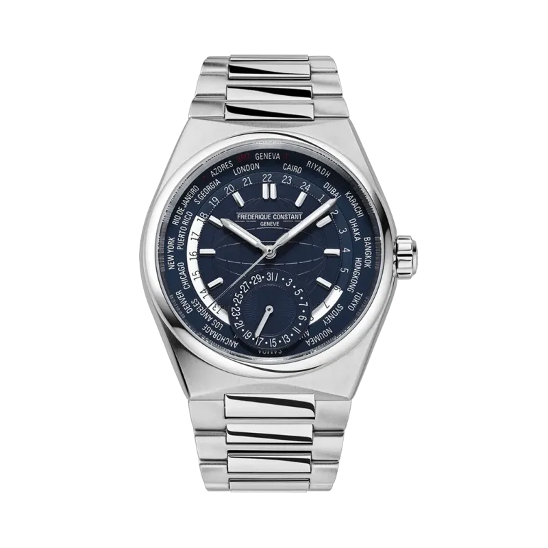 Frederique Constant Highlife Worldtimer Manufacture - FC-718N4NH6B - urmakerlarsen.no