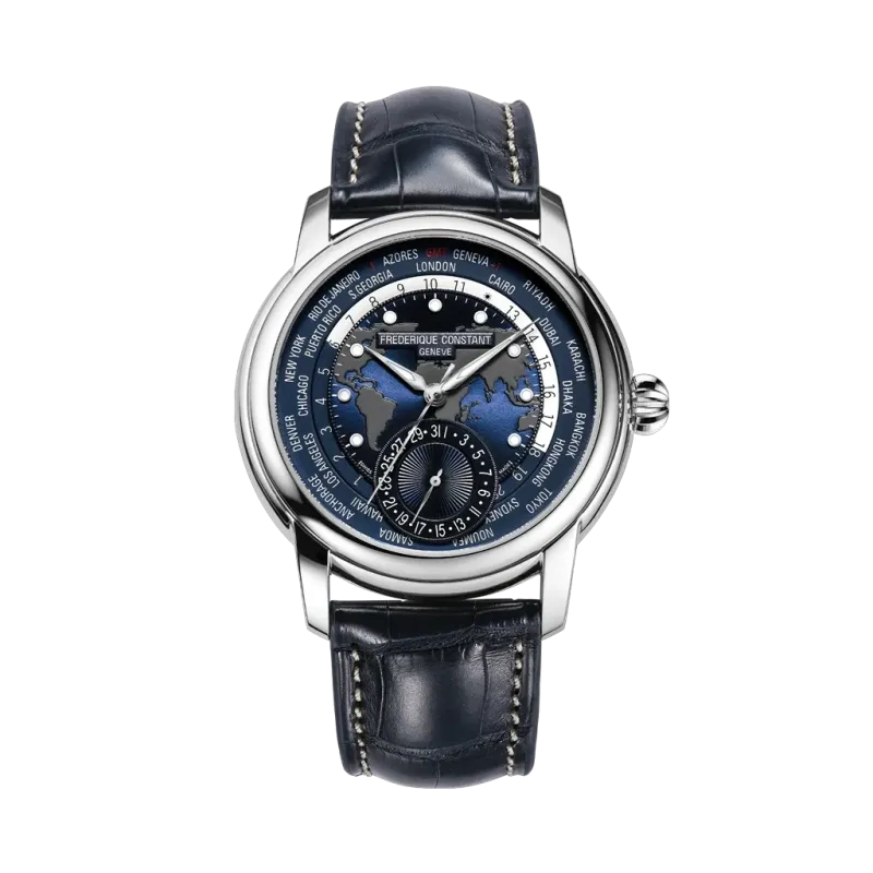 Frederique Constant Classics Worldtimer Manufacture - FC-718NWM4H6 - urmakerlarsen.no
