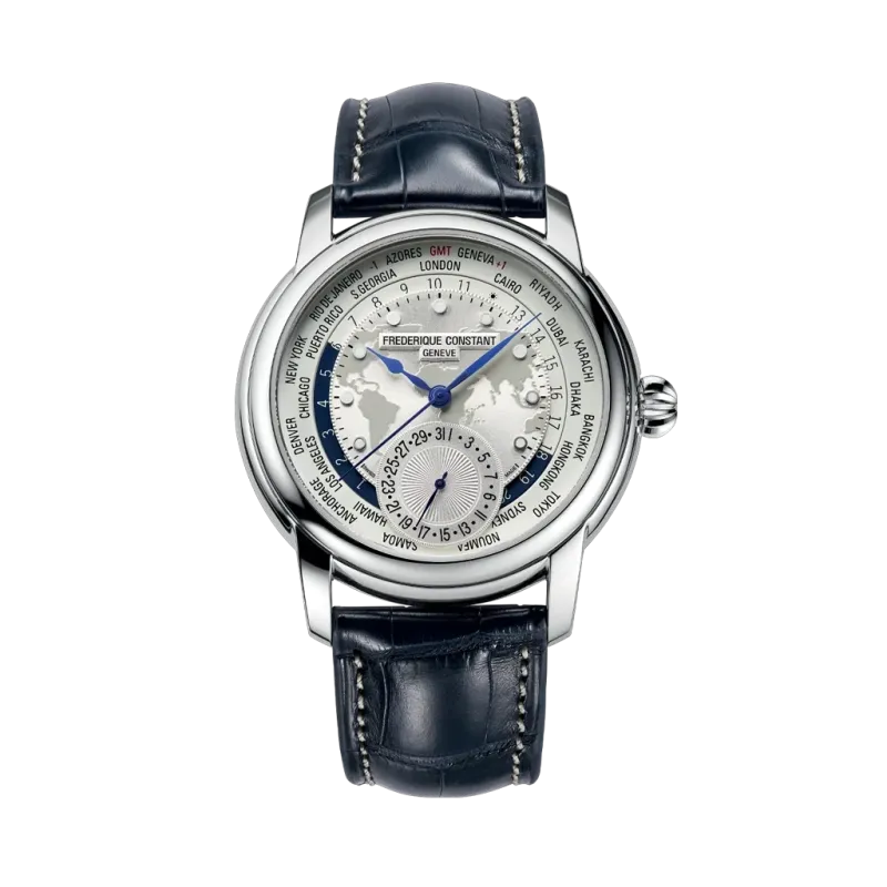 Frederique Constant Classics Worldtimer Manufacture - FC-718WM4H6 - urmakerlarsen.no
