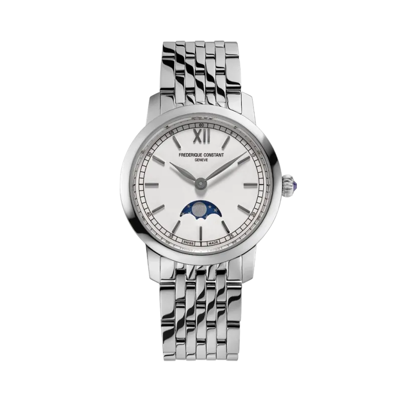 Frederique Constant Slimline Moonphase - FC-206SW1S6B - urmakerlarsen.no