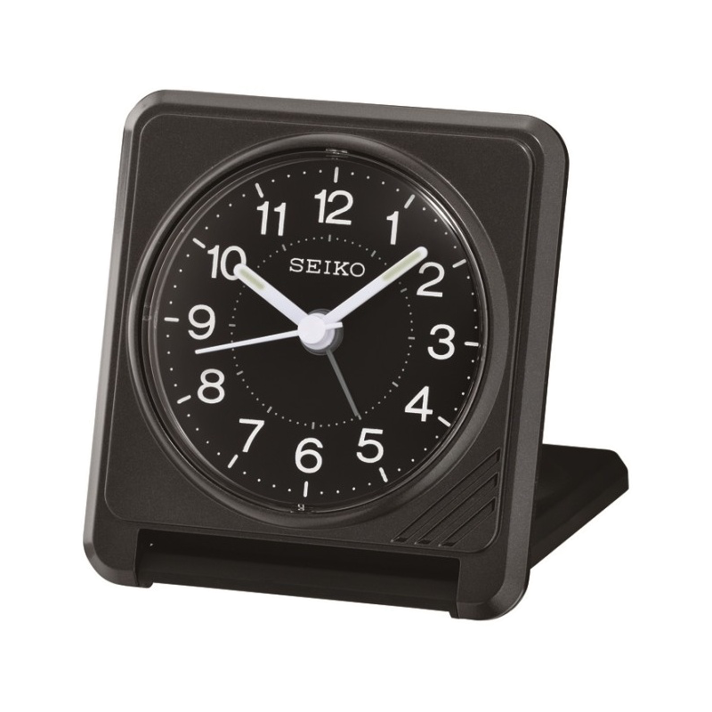 Seiko Reisevekkerur 7x7 cm - QHT015K - Urmakerlarsen.no