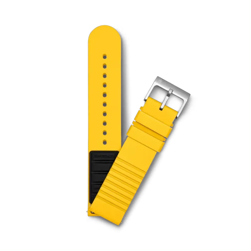 Victorinox gummirem D1 V.60029- 21 mm gul med C-spenne i stål.