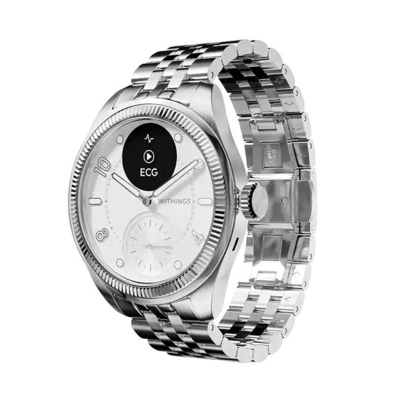Withings Scanwatch Nova Brilliant Silver - HWA10-MODEL 10-ALL - urmakerlarsen.no