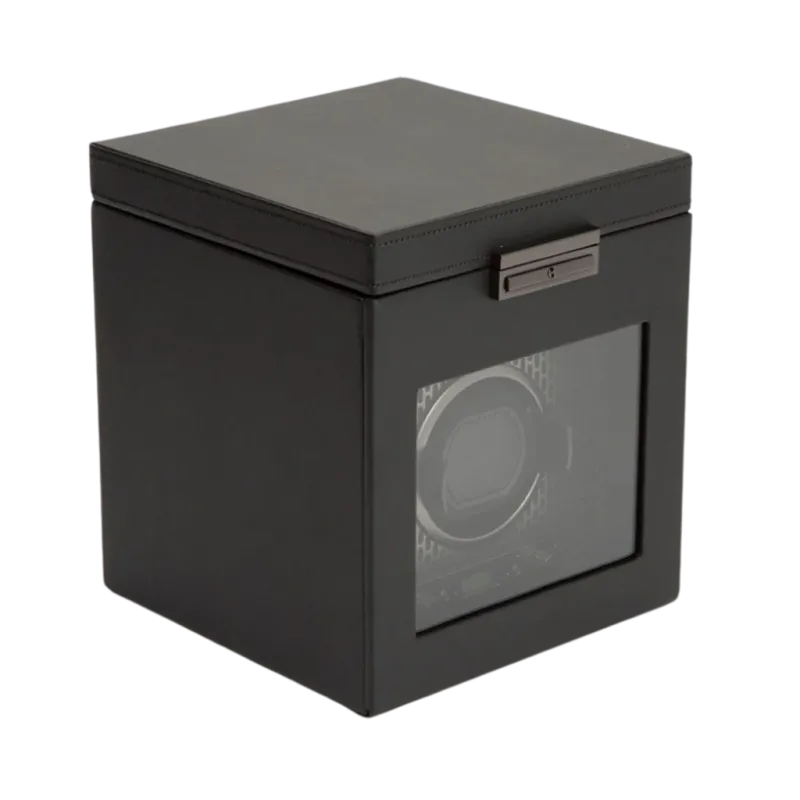WOLF Axis Single Watch Winder With storage - 469203 - urmakerlarsen.no