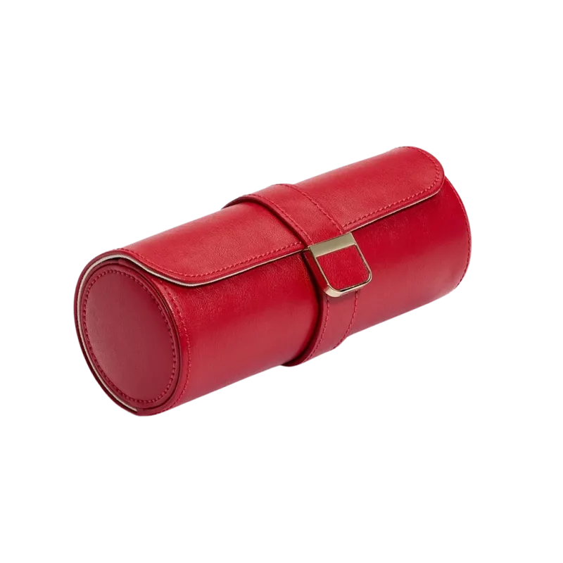 WOLF Palermo Double Watch Roll with Jewelry Pouch - 213972 - urmakerlarsen.no