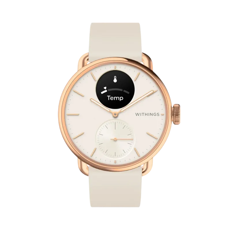 Withings Scanwatch 2 Rose Gold White - HWA10-MODEL 3-ALL - urmakerlarsen.no