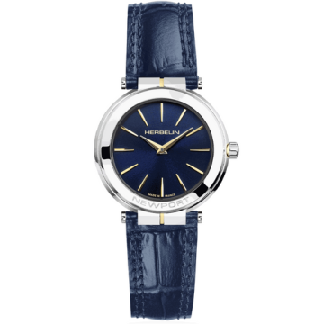 Herbelin Newport Slim Quartz 32 mm - 16922/T15BL - Urmakerlarsen.no