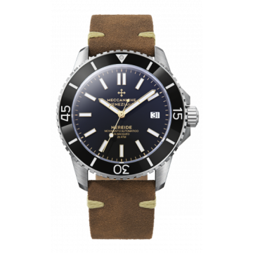 Meccaniche Veneziane Nereide 42mm Brun/Sort