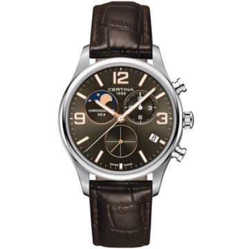 Certina DS-8 Moon Phase Quartz 42 mm - C0334601608700 - Urmakerlarsen.no