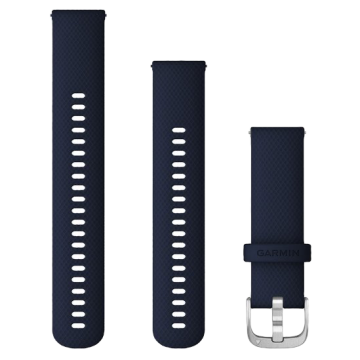 Garmin 22mm Mørkeblå silikonrem med hurtigkobling