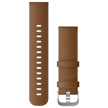 Garmin 22mm Brun skinnrem med hurtigkobling