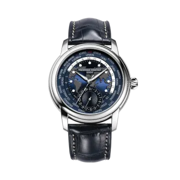 Frederique Constant Classics Worldtimer Manufacture 42 mm - FC-718NWM4H6 - Urmakerlarsen.no