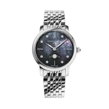 Frederique Constant Slimline Ladies Moonphase 30 mm - FC-206MPBD1S6B - urmakerlarsen.no