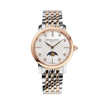 Frederique Constant Slimline Ladies Moonphase 30 mm - FC-206MPWD1S2B - Urmakerlarsen.no