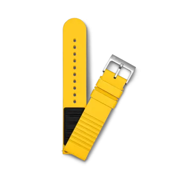 Victorinox gummirem D1 V.60029- 21 mm gul med C-spenne i stål.