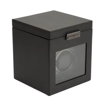 WOLF Axis Single Watch Winder With Storage - 469203 - urmakerlarsen.no