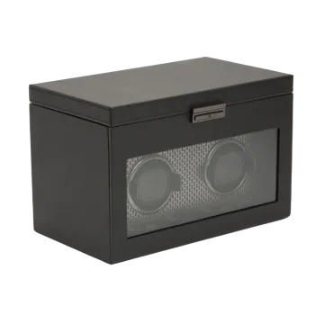 Wolf Axis Double Watch winder with storage - 469303 - urmakerlarsen.no