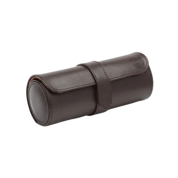 WOLF WM Brown Watch Roll With Cigar Case