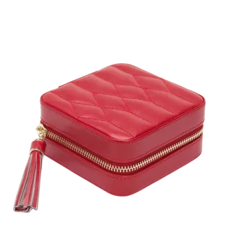 WOLF Caroline Zip Travel Case - Red - 329972 - Urmakerlarsen.no