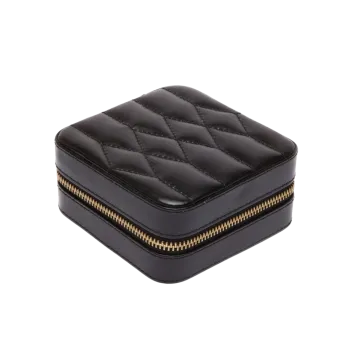 WOLF Caroline Zip Travel Case - Black - 329971 - Urmakerlarsen.no